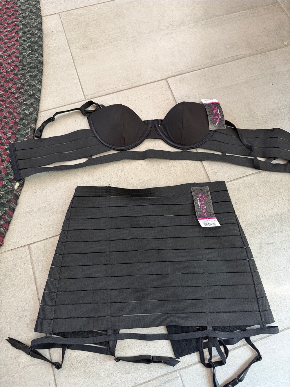 NWT bandage skirt and bra size small